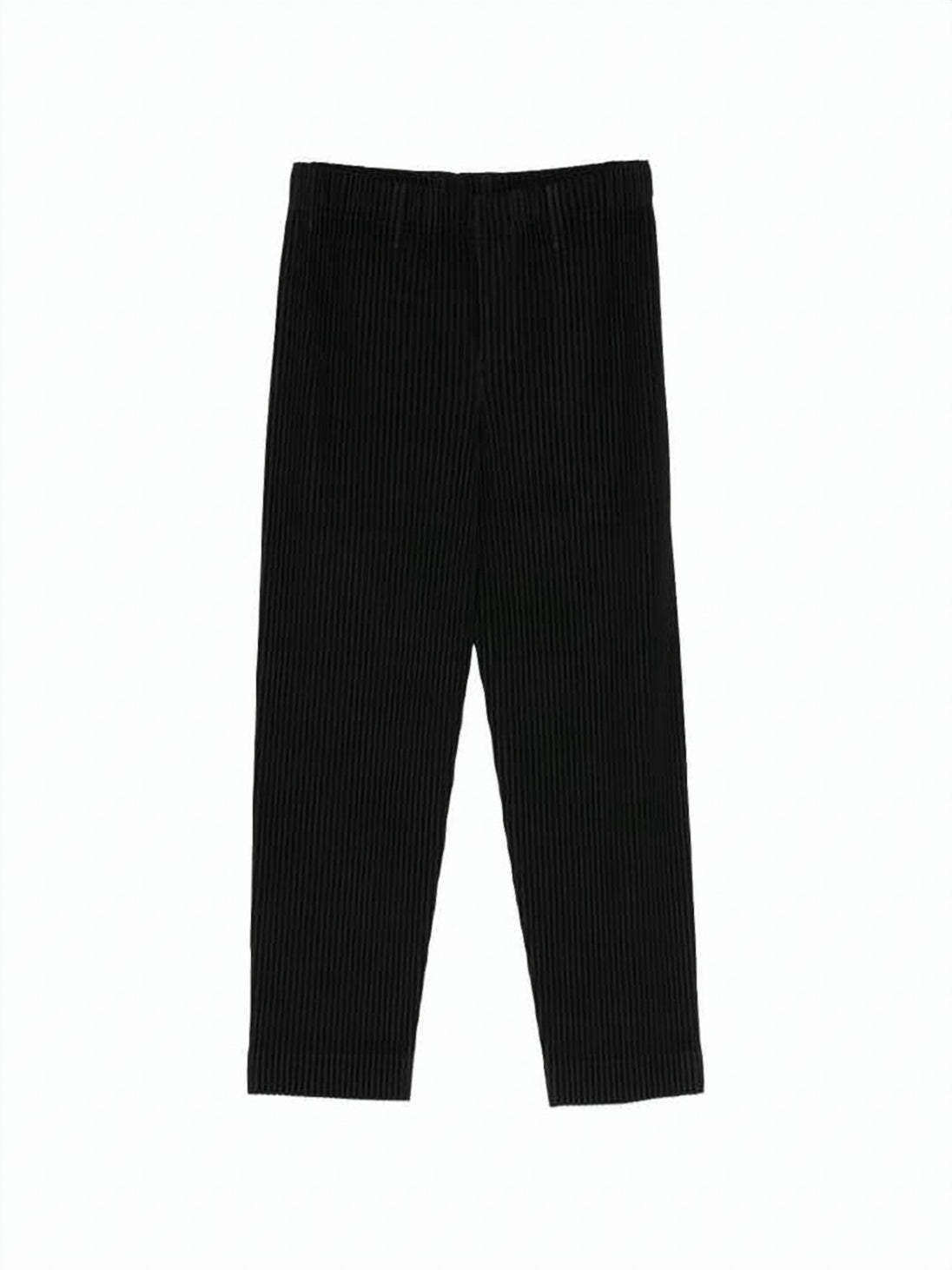 Structured Pleated Black Pants