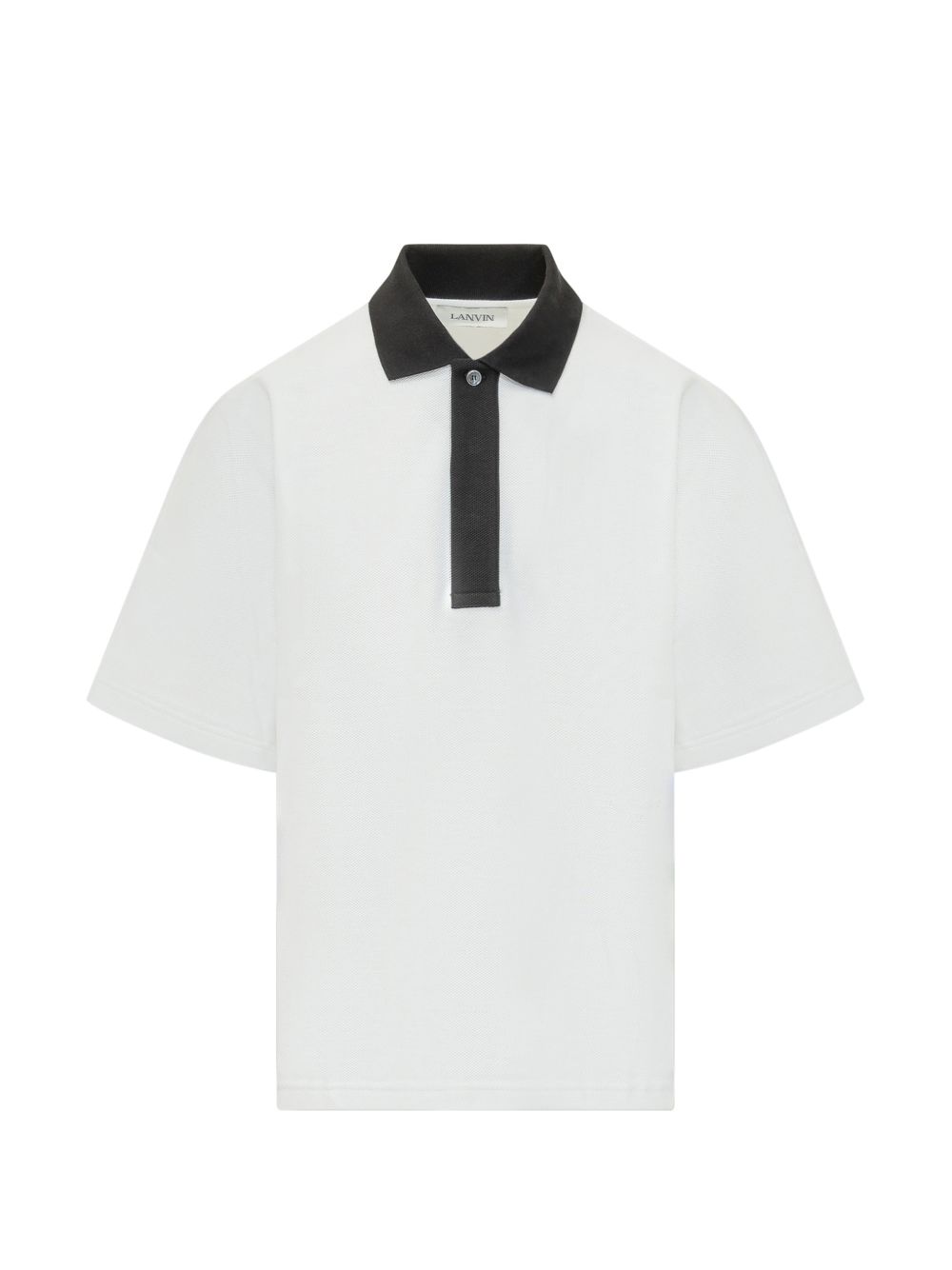 Short-Sleeved Polo Shirt with Knitted Collar
