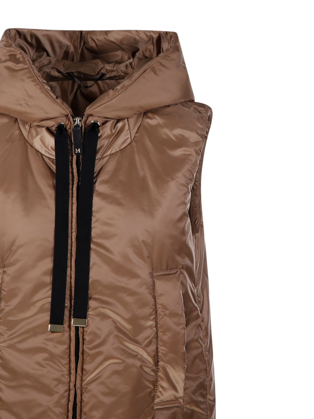 Water-Repellent Padded Canvas Hooded Gilet