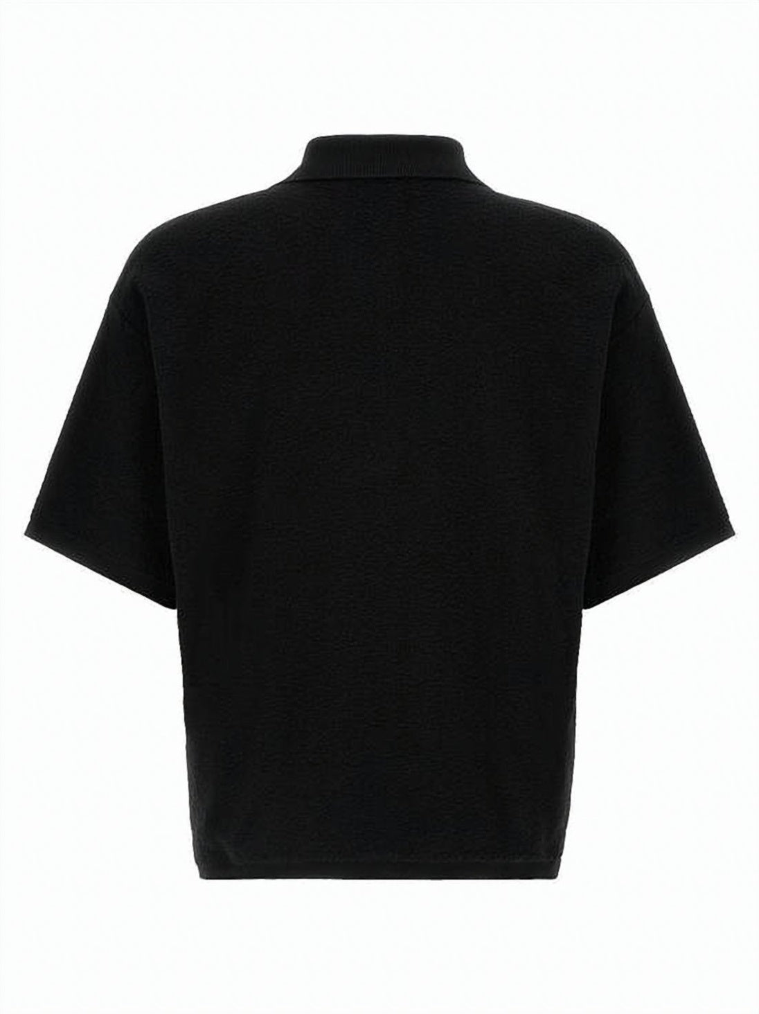 Textured Short-Sleeved Polo Shirt