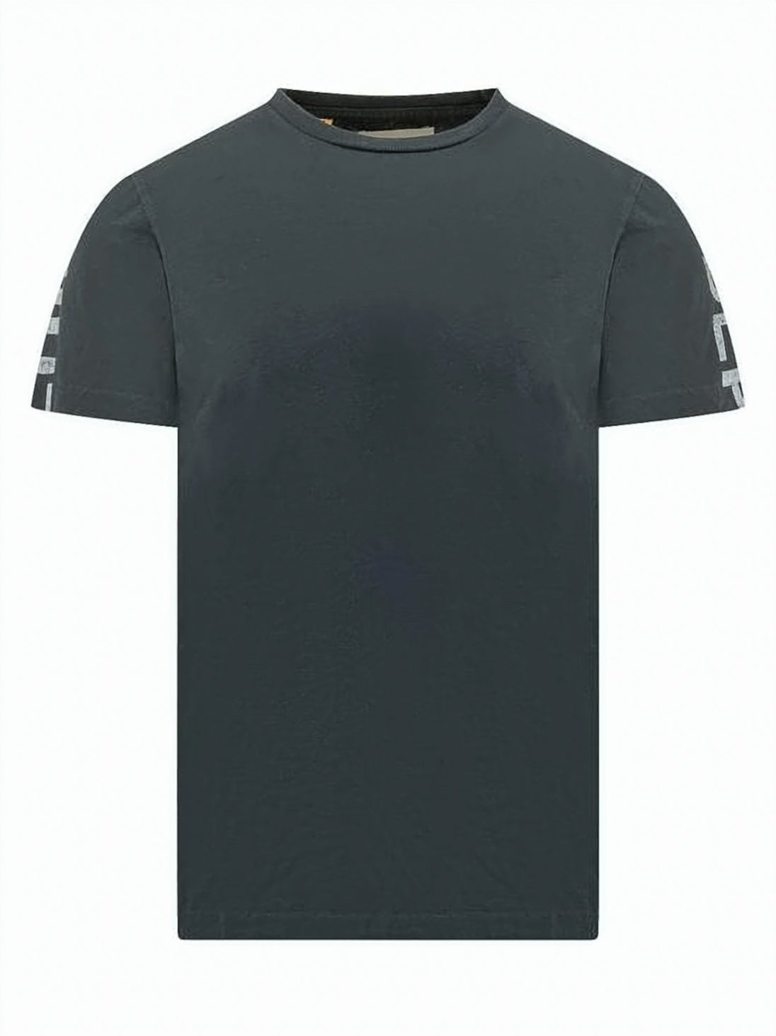 Classic Crew Neck Black T-Shirt with Graphic Elements