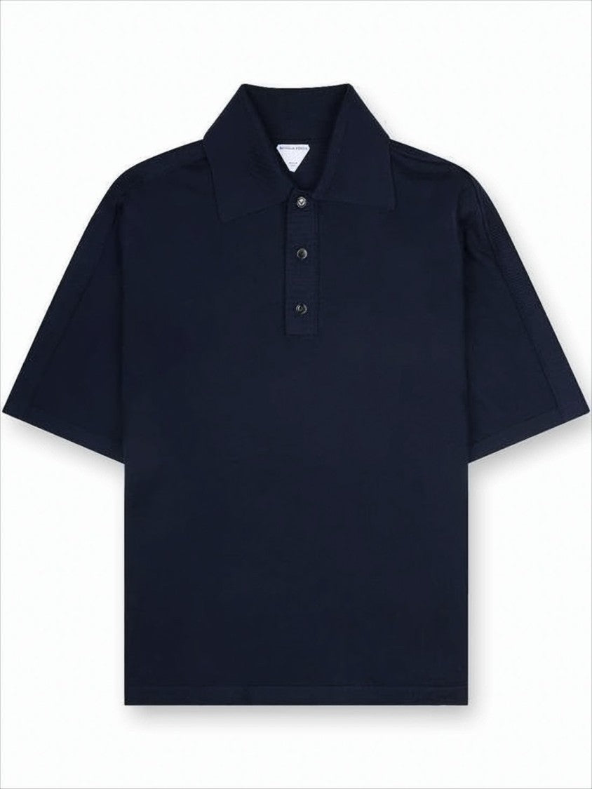 Blue Polo Shirt with Classic Collar