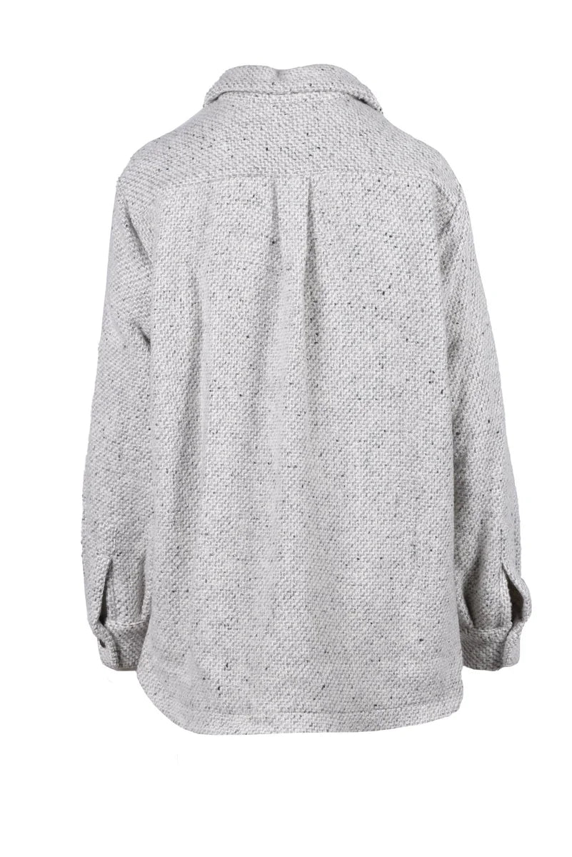 Wool and Cashmere Shirt - Light Grey