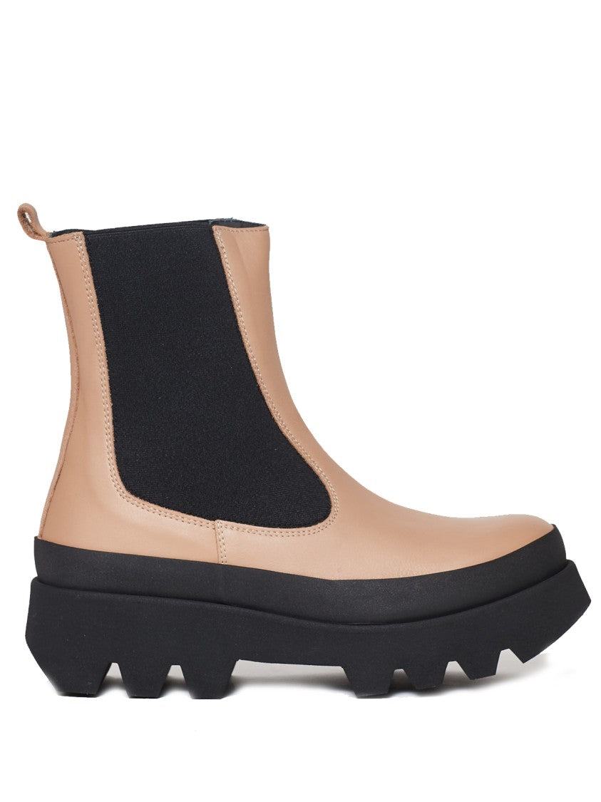 Beige Chelsea Boots