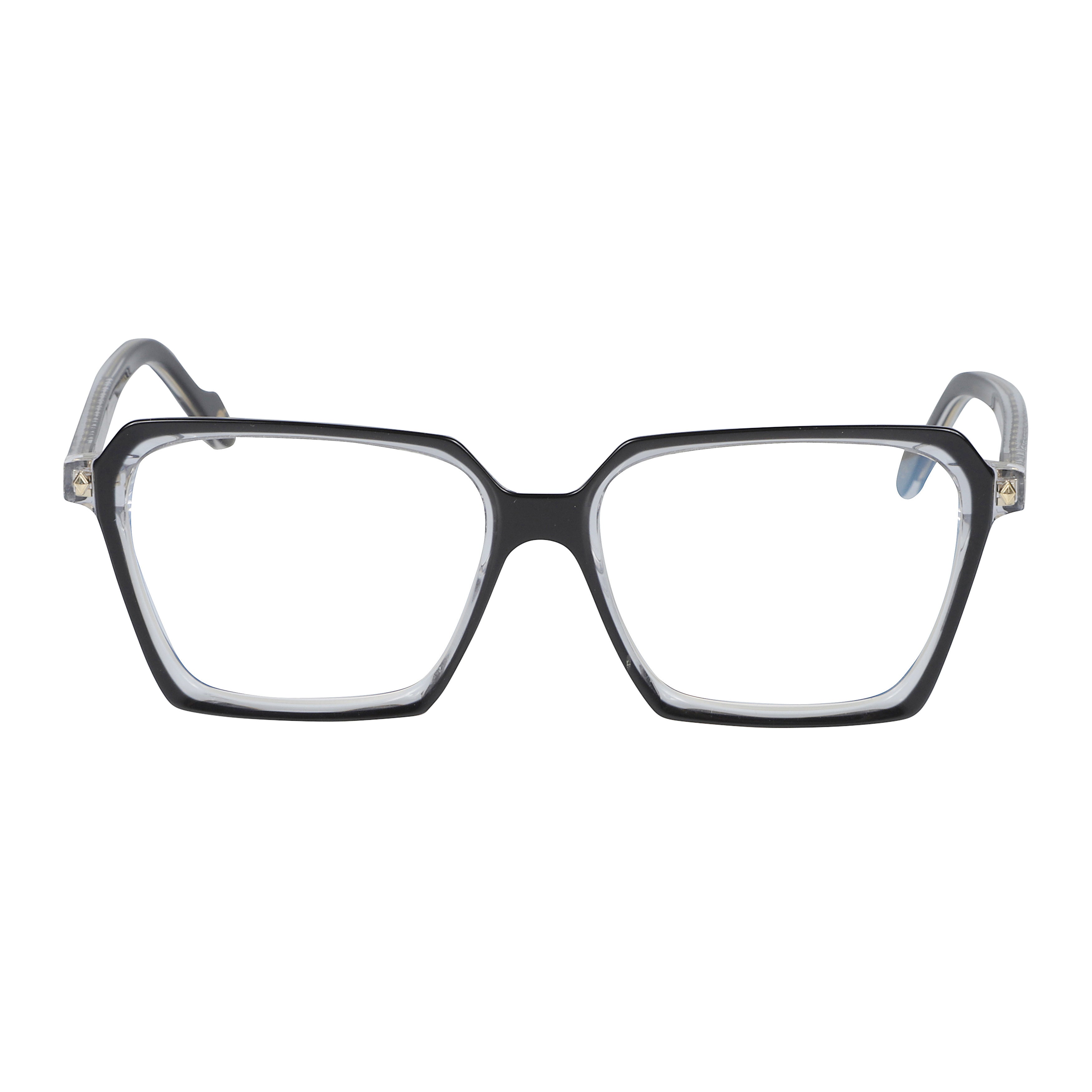 Jodie-V Oversized Square Frame Eyeglasses with Translucent Edges