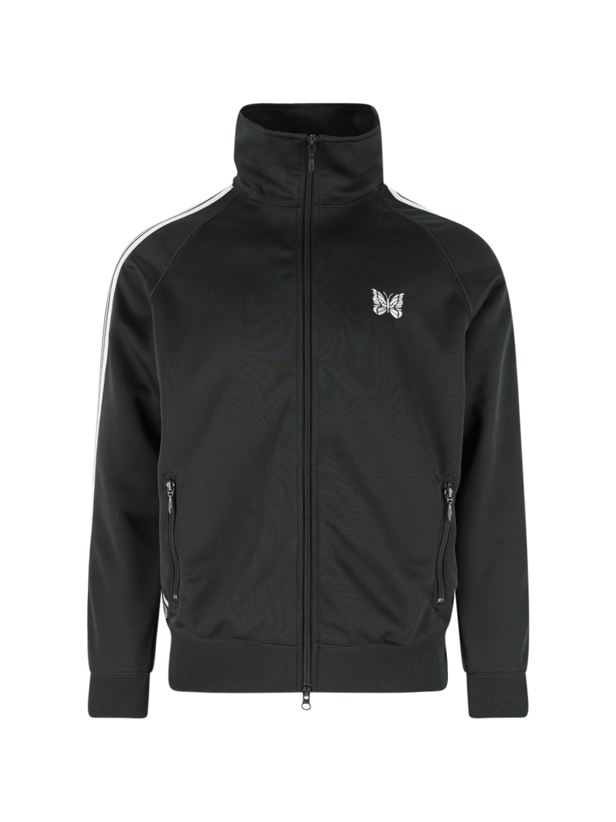 Black Poly Smooth Double Zip Jacket