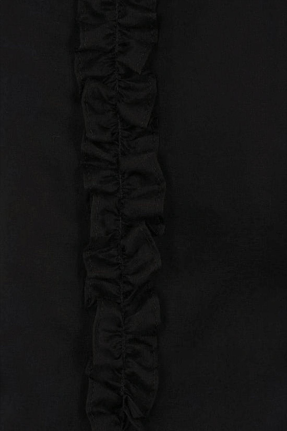 Vertical Ruffled Silk Midi Skirt
