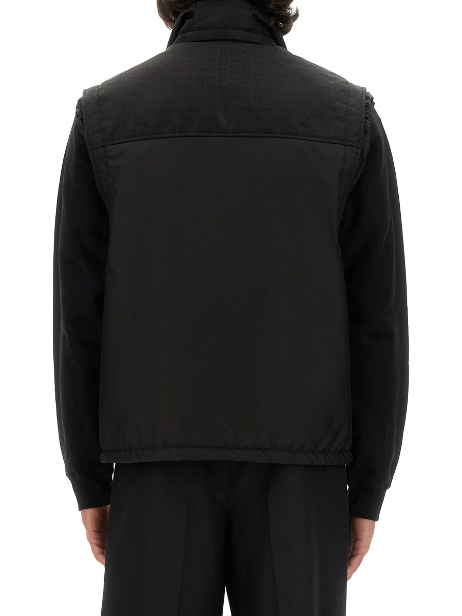 Nylon Vest with Integrated GG Motif