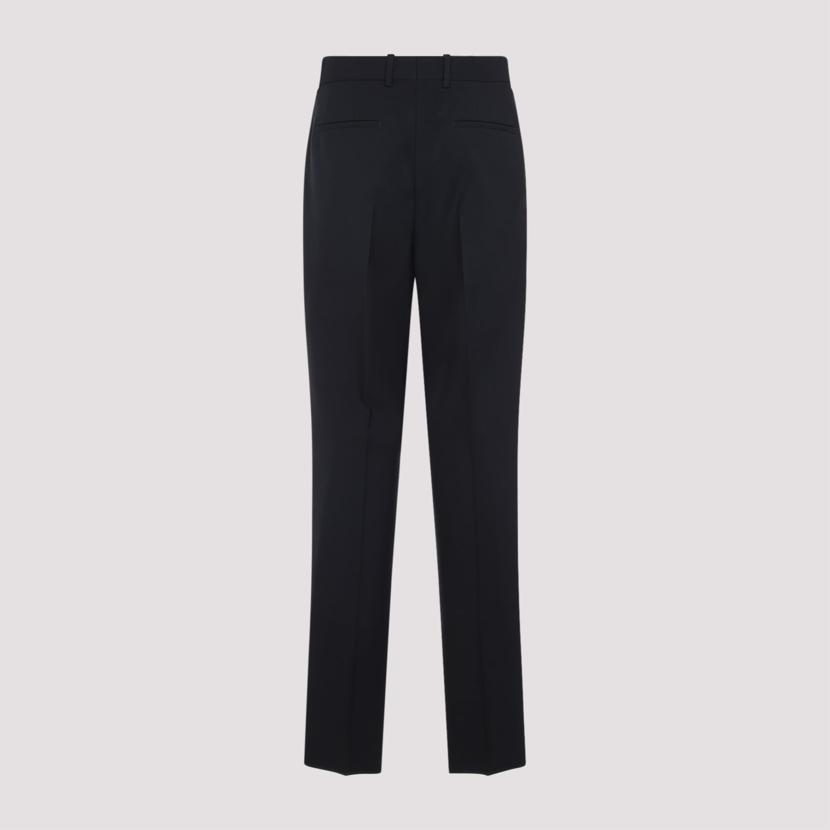Tailored Slim Fit Navy Wool Pants
