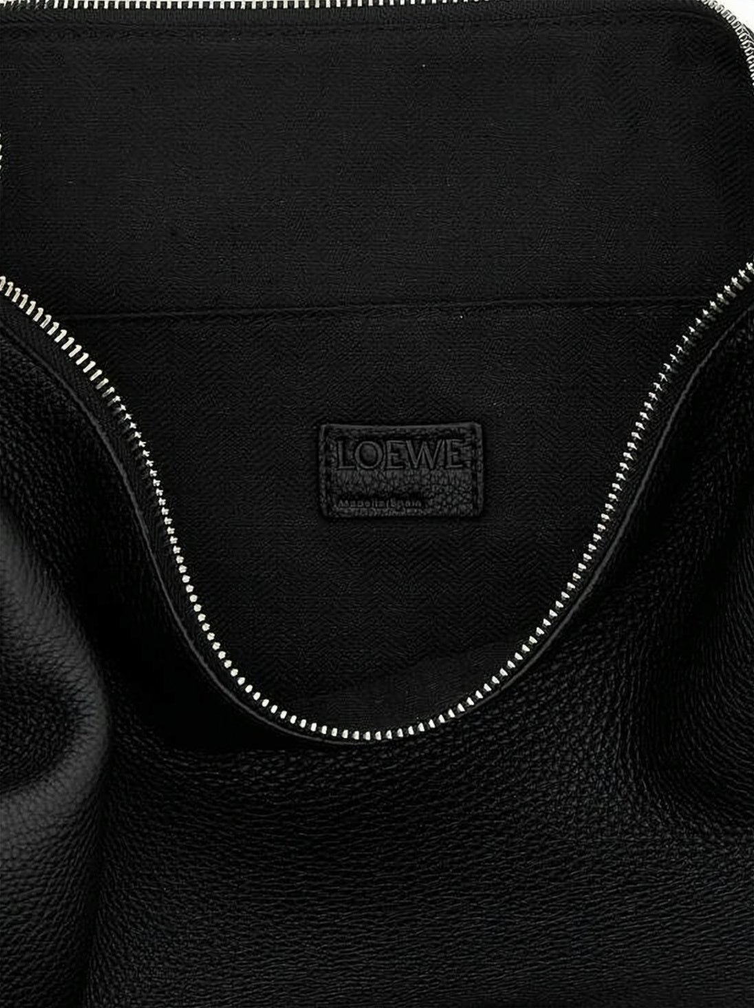 Textured Calf Leather Crossbody Bag with Zip Closure