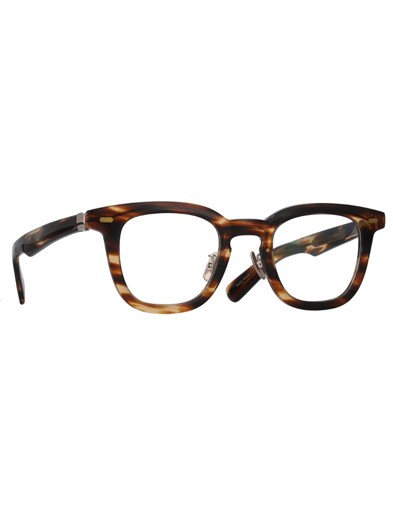 Prostokątne brązowe oprawki optyczne z octanu z wyrafinowaną linią brwi