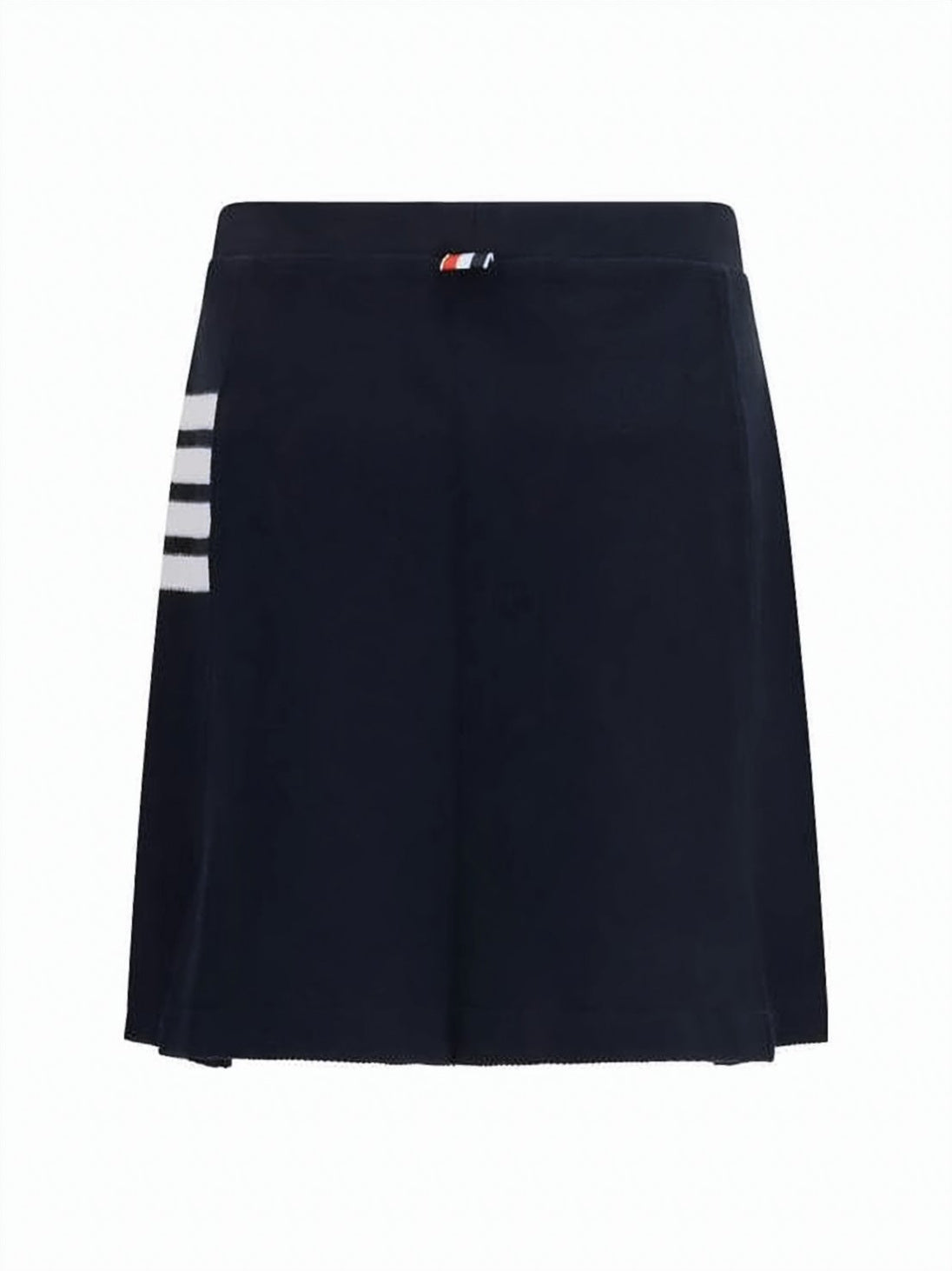 Textured Piqué Box Pleat Mini Skirt