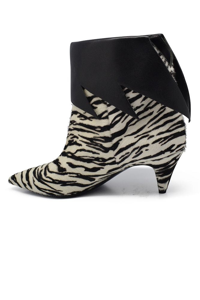 Zebra Print Foal Ankle Boots