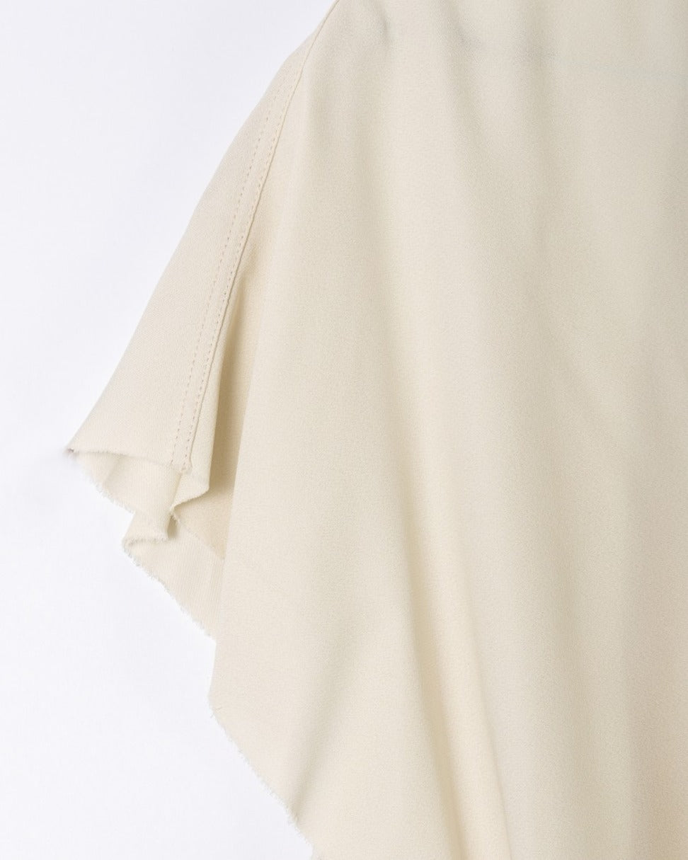 Knee-Length Silk Dress With Wraparound Design