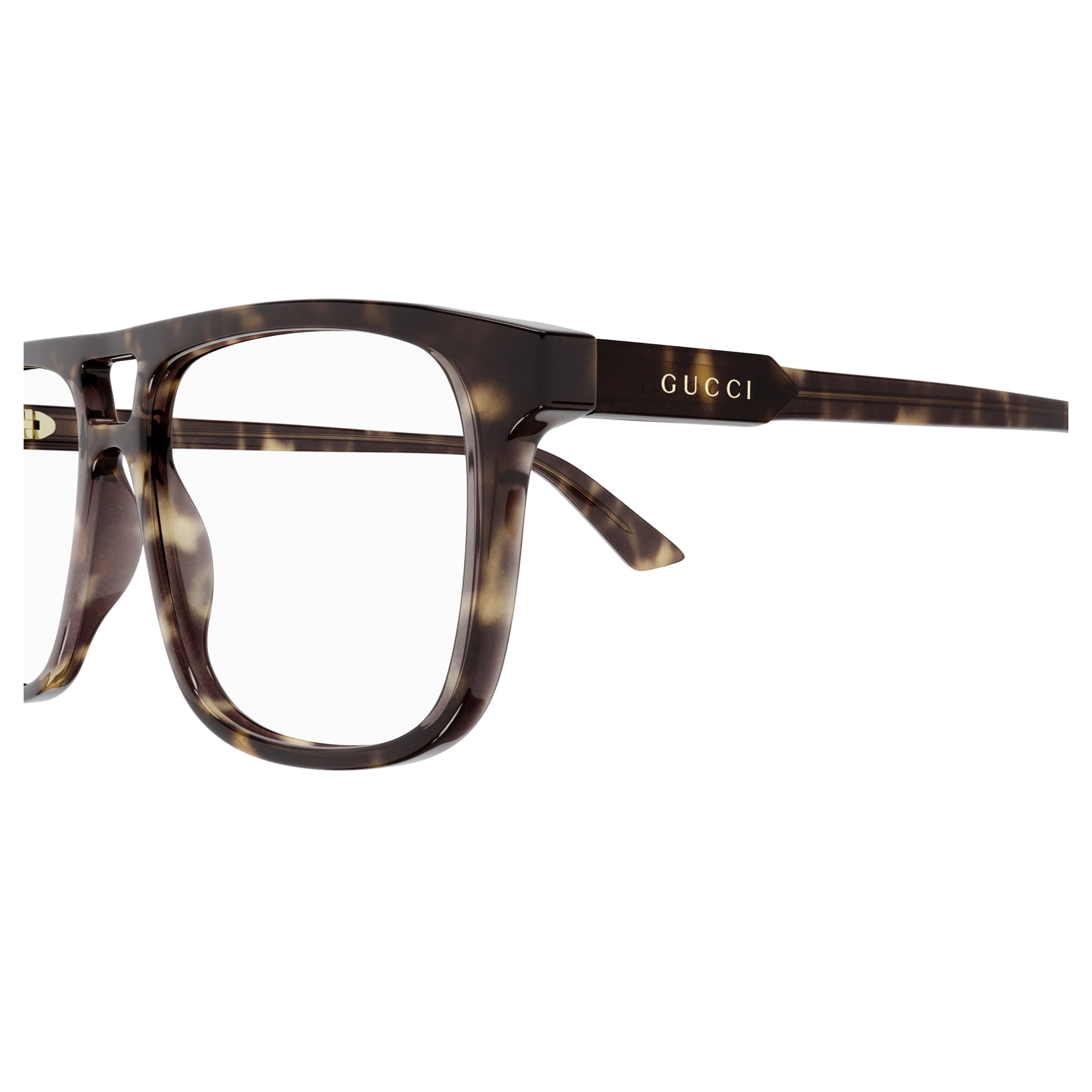Gg1035o Oversized Tortoiseshell Square Frame Eyeglasses