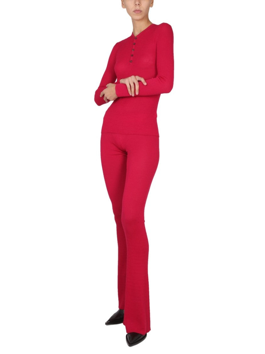 Ribbed V-Neck Slim Fit Shirt