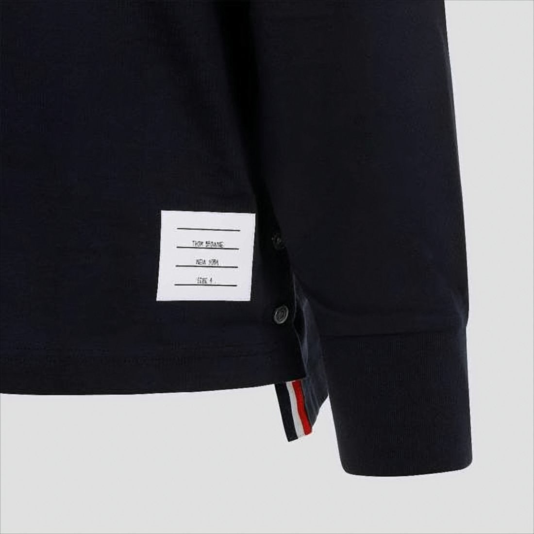 Black Long-Sleeve T-Shirt with Subtle Stripe Detail