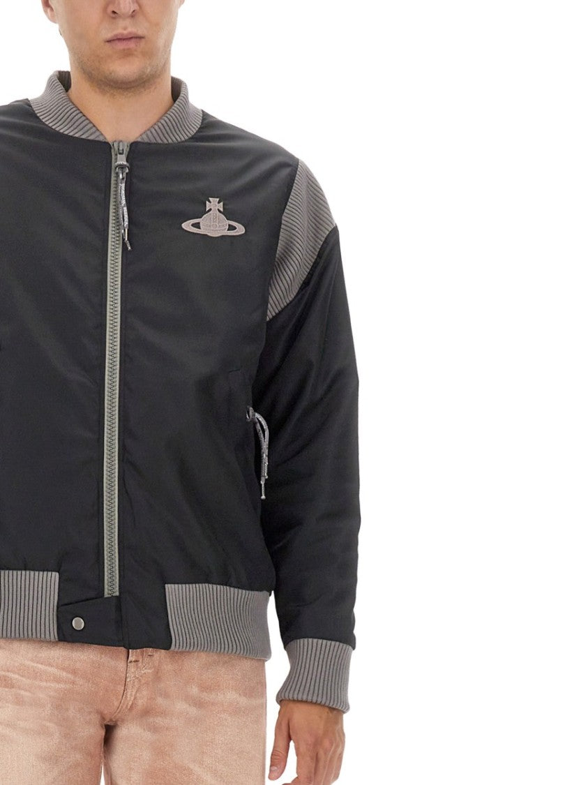 Bomber Jacket With Logo