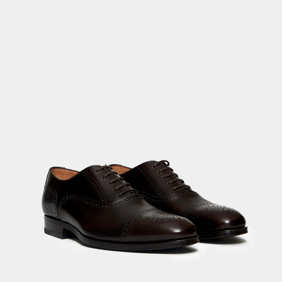 Dark Brown Leather Lace-Up