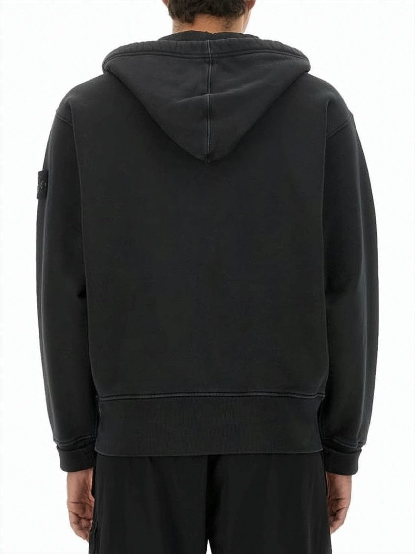 Black Hoodie with Adjustable Drawstring