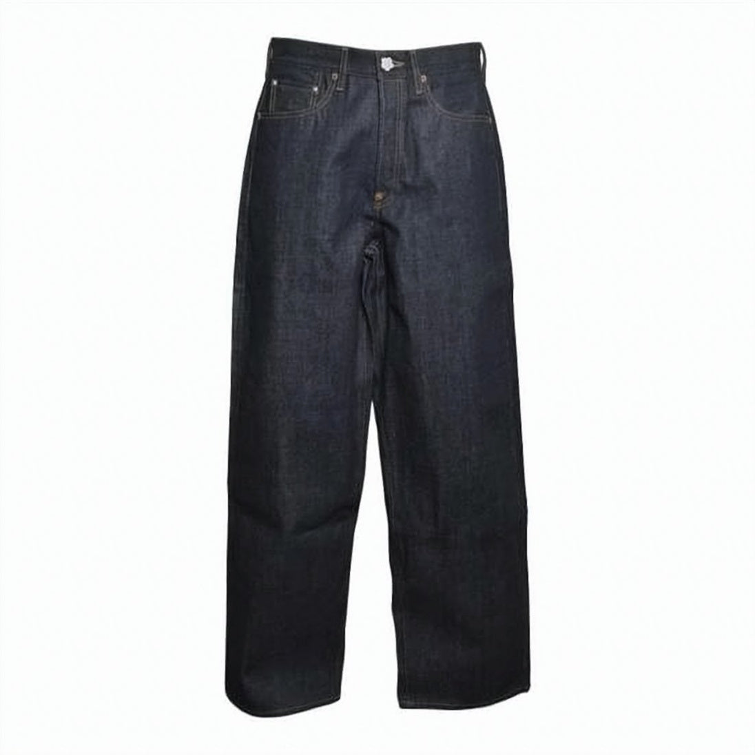 Straight-Leg Denim Pants With Contrast Stitching