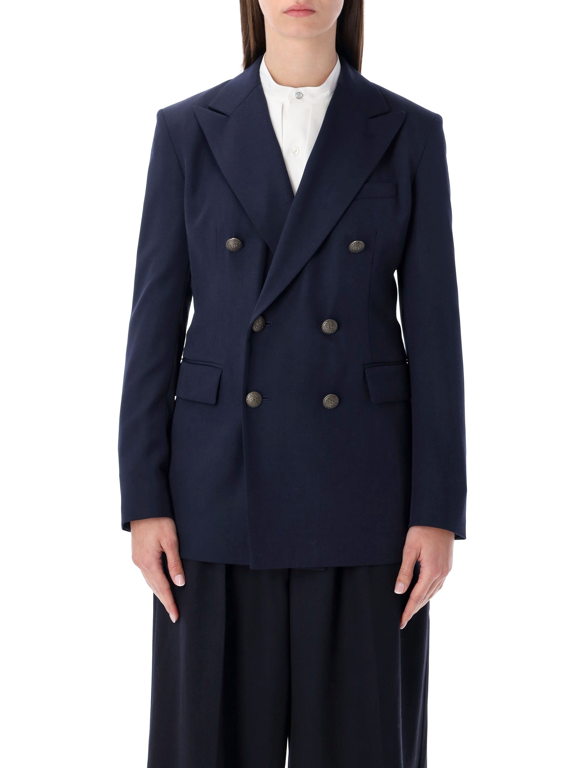 Navy Double-Breasted Blazer