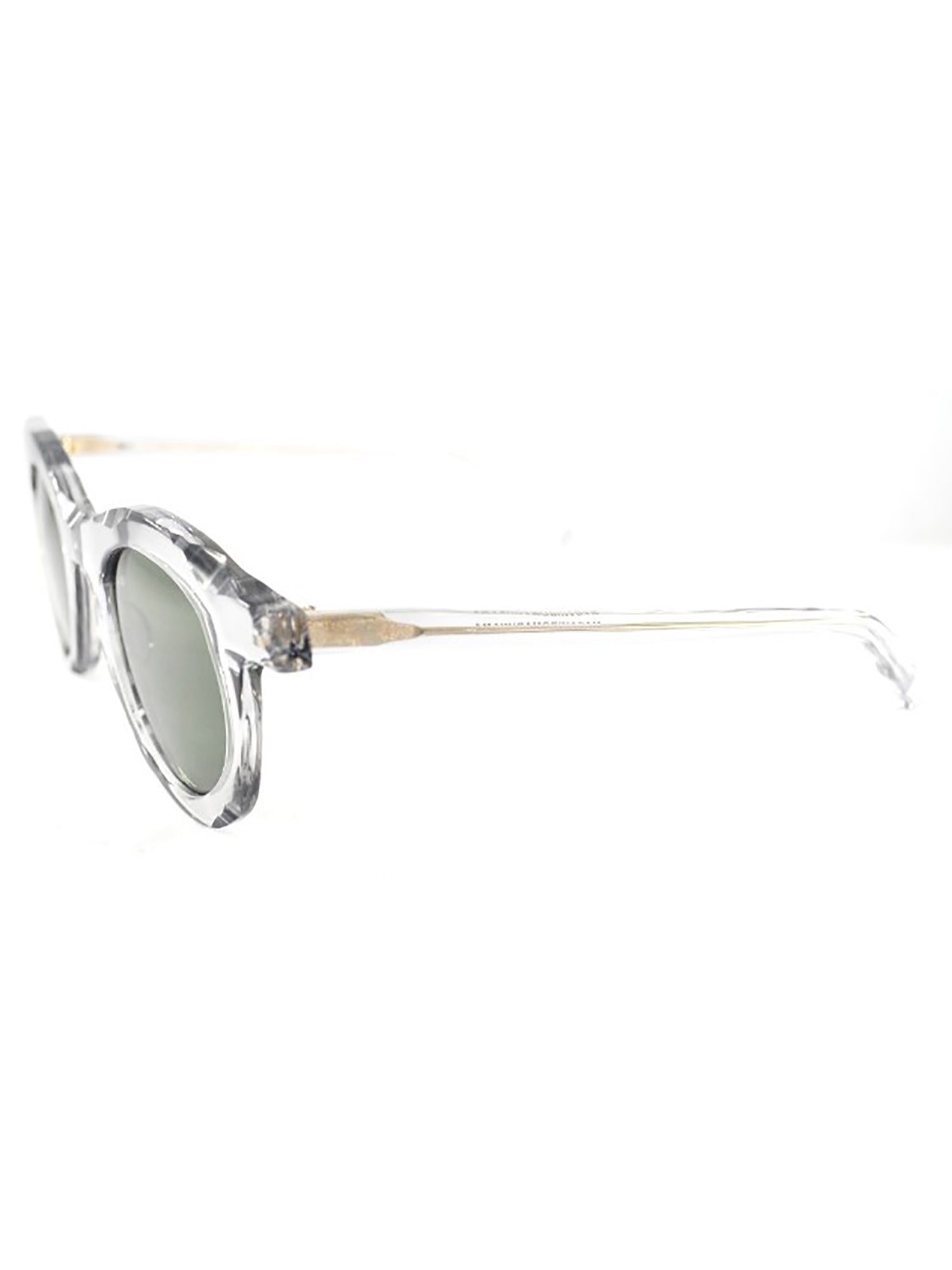 Cat-Eye Sunglasses with Transparent Acetate Frame