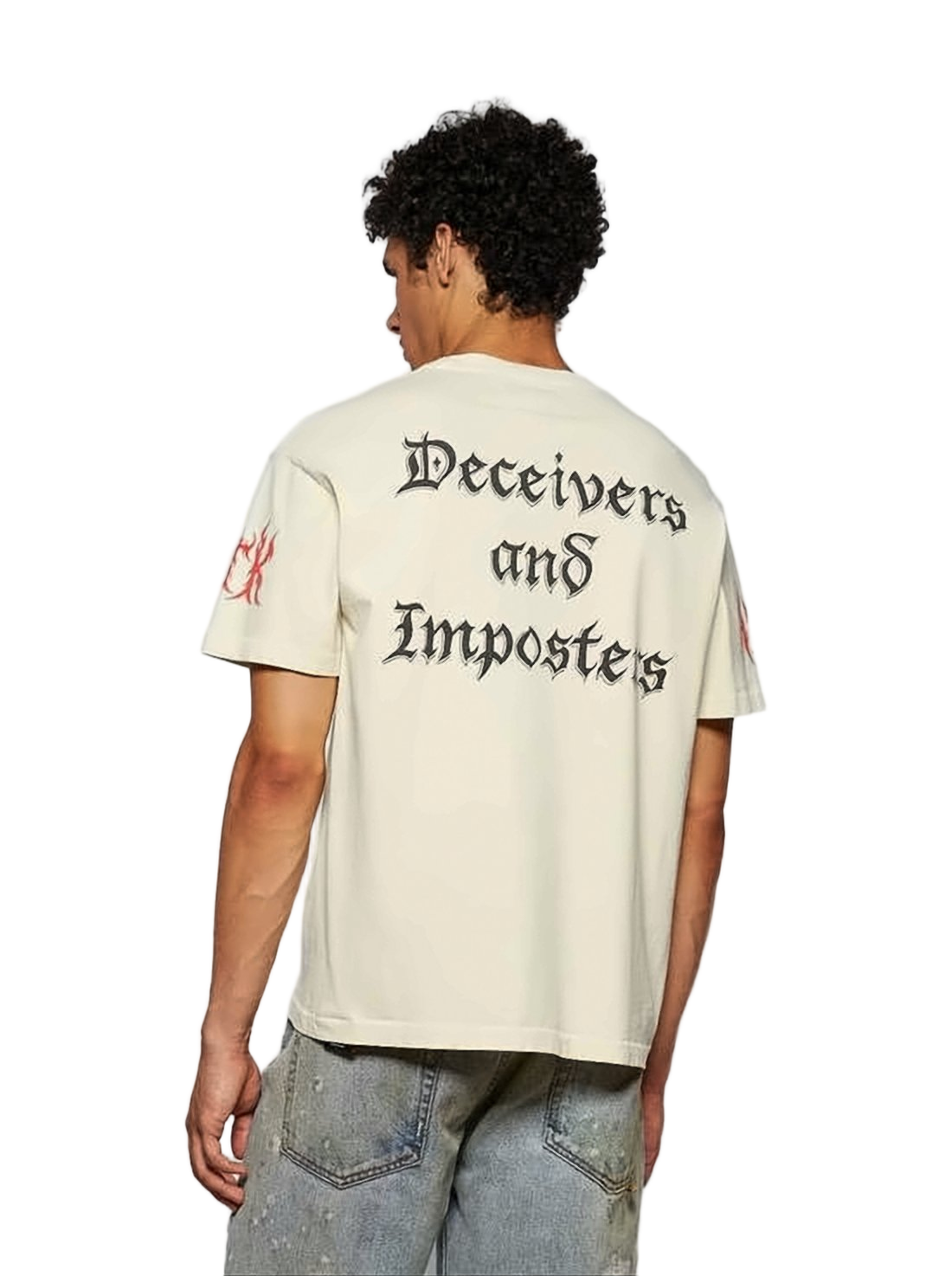 Graphic Short-Sleeve T-Shirt with Bold Flame Design