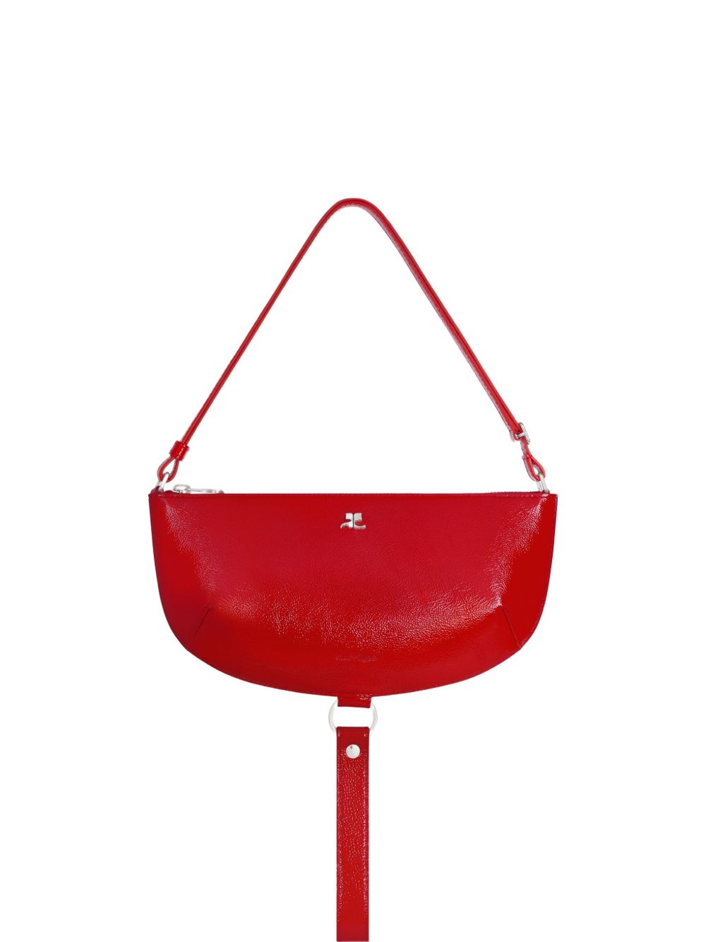 Red Curved Shoulder Bag