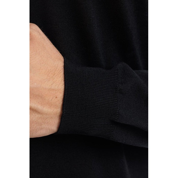 Merino Wool Sweater With Classic Crew Neckline