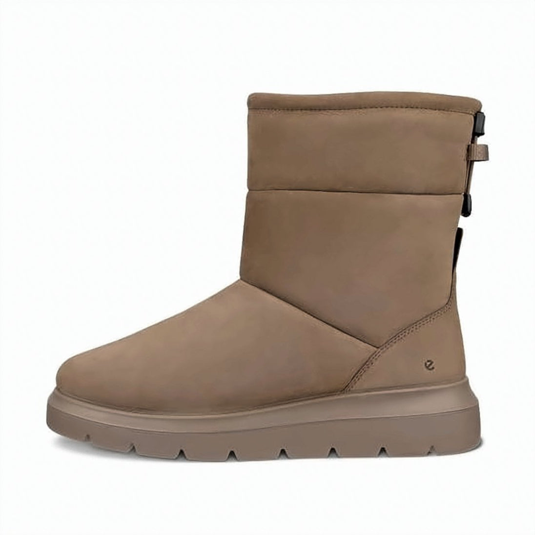 Nubuck Ankle Boots with Padded Design and Ridged Sole