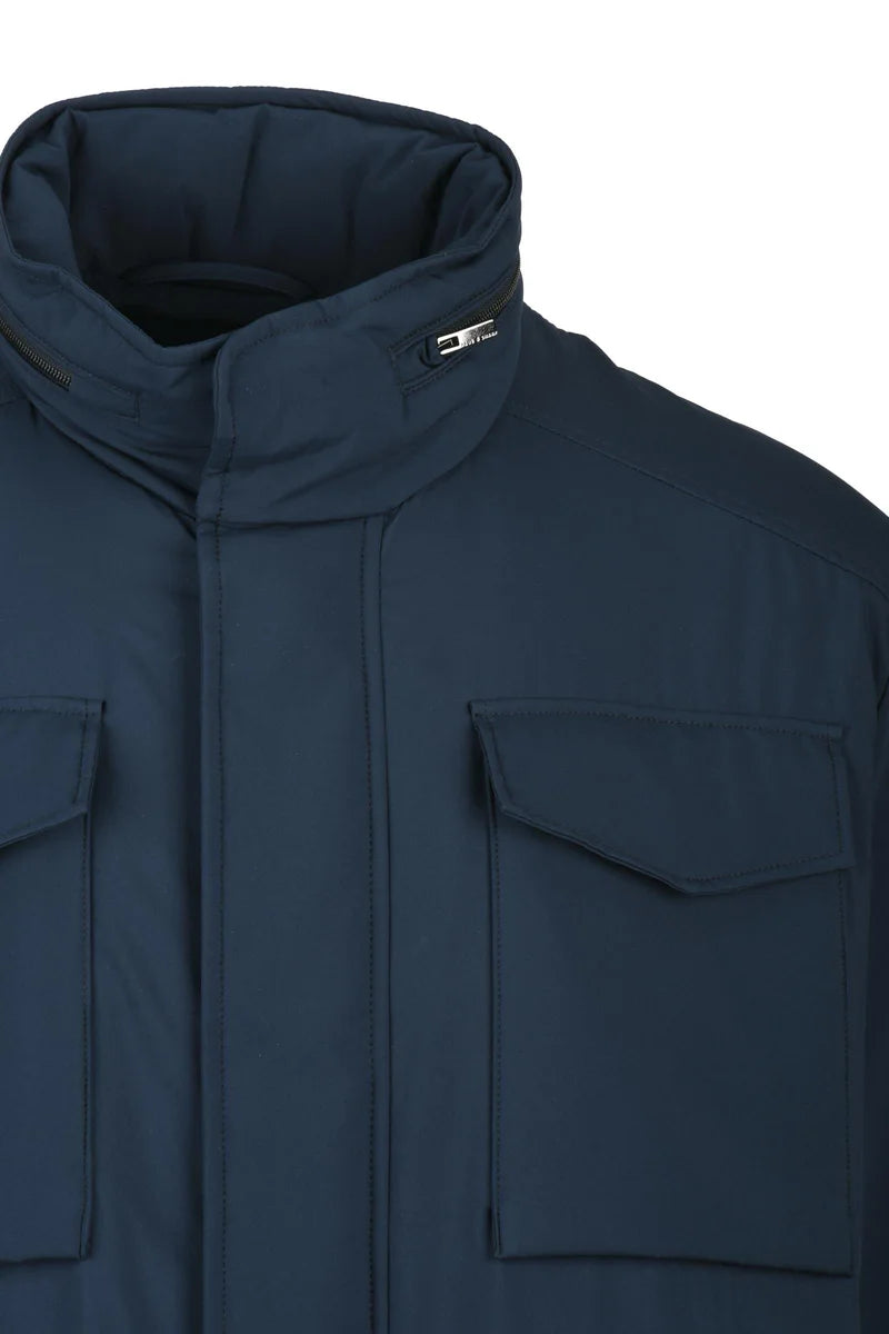 Coat with Zip - Blue