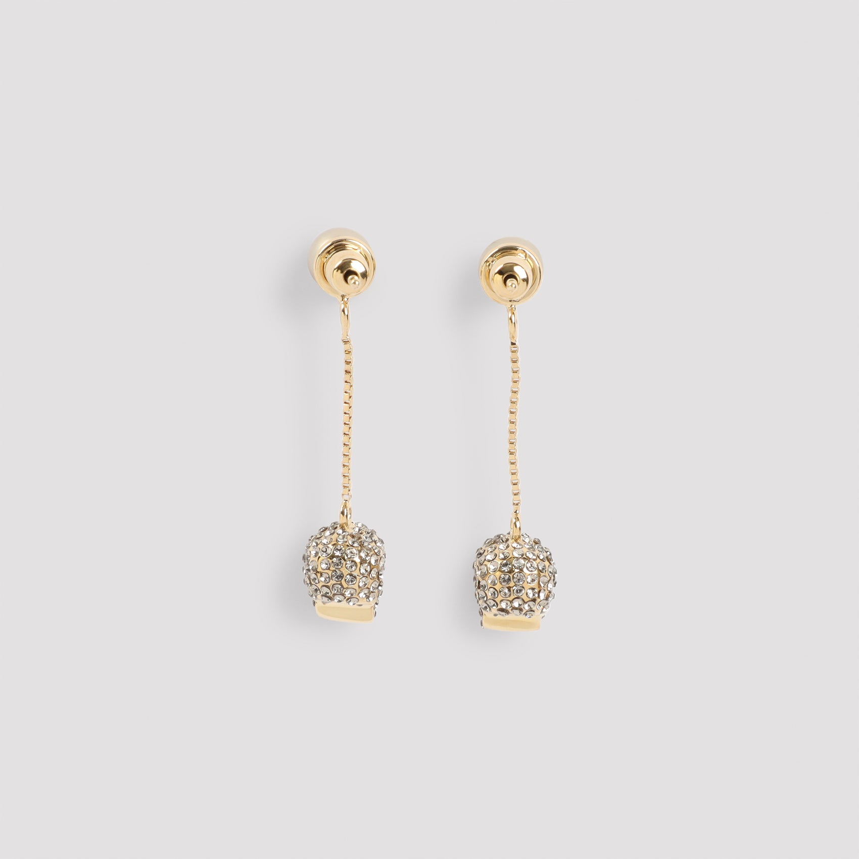 Gold Brass Earrings with Pearl Accent