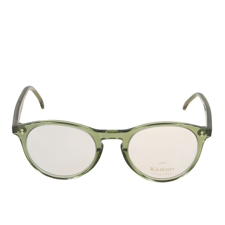 Chyli Translucent Olive Green Rounded Eyeglasses with Glossy Finish