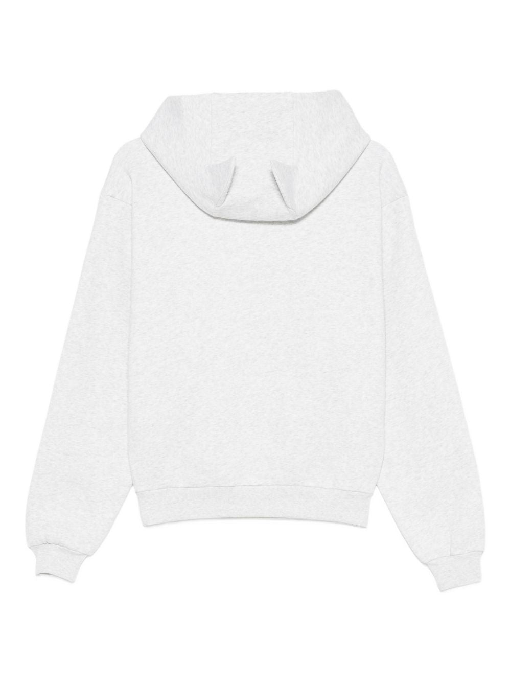 Grey Hoodie With Unique Horn Detailing
