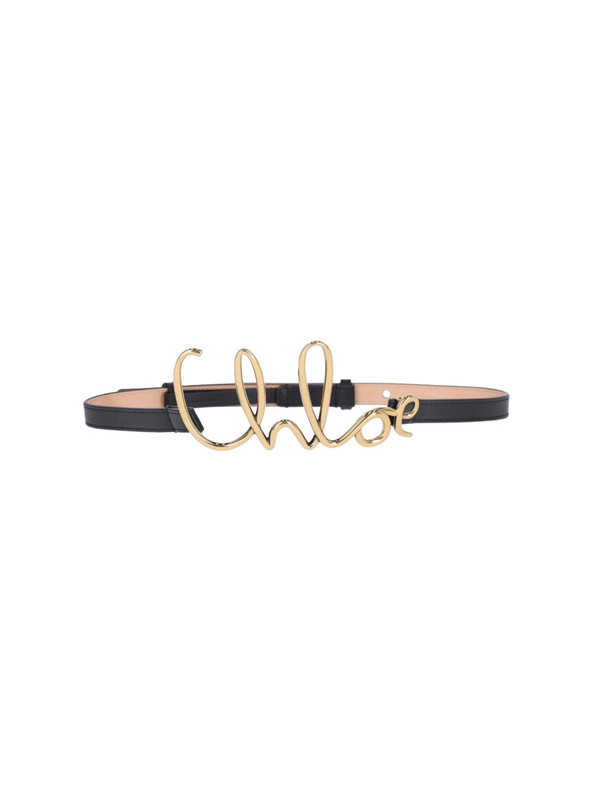 "Iconic" Thin Belt Black