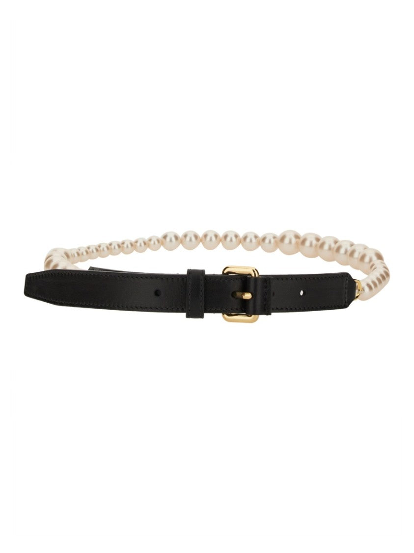 Belt With Pearl Adornments
