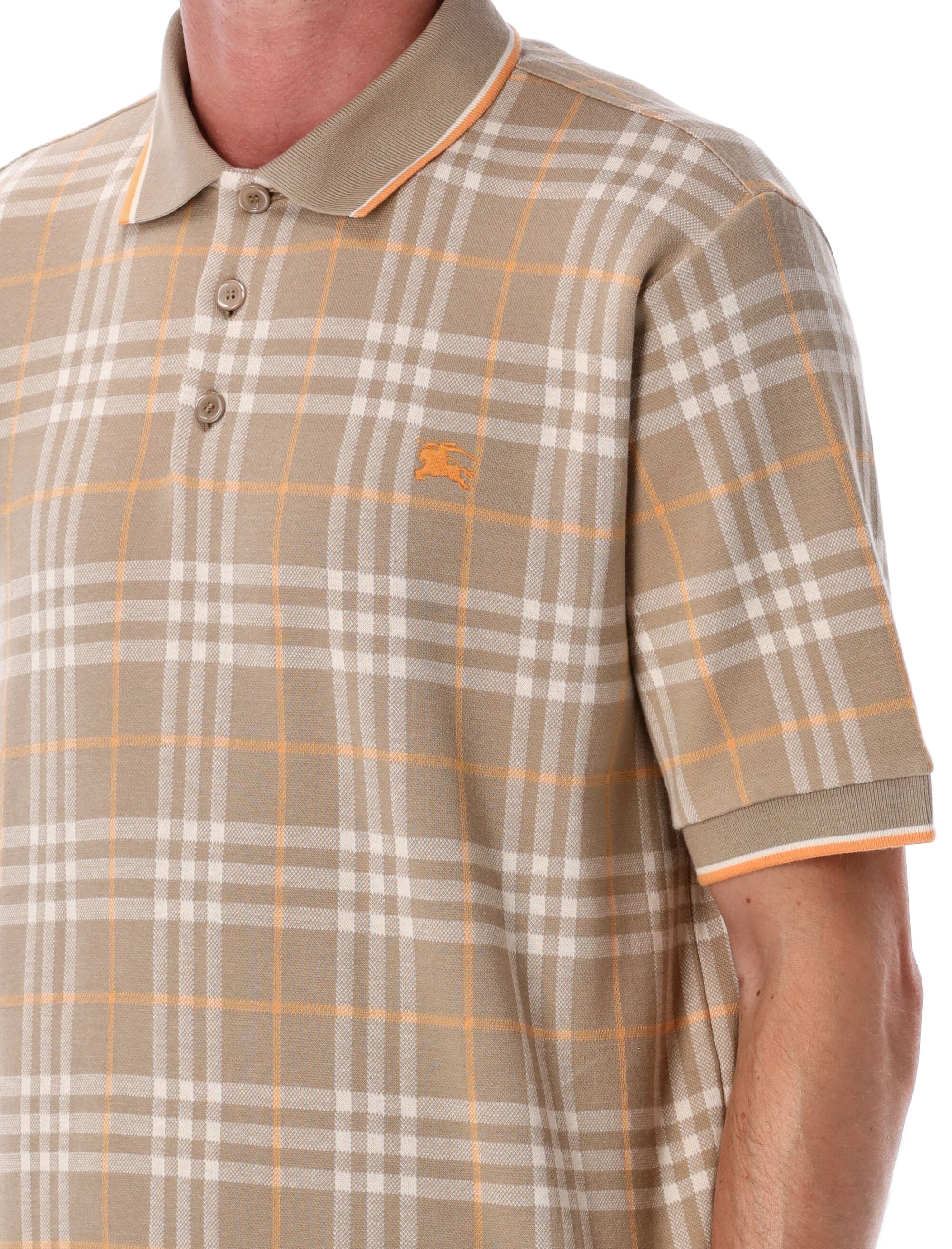 Broom Check Cotton Polo Shirt