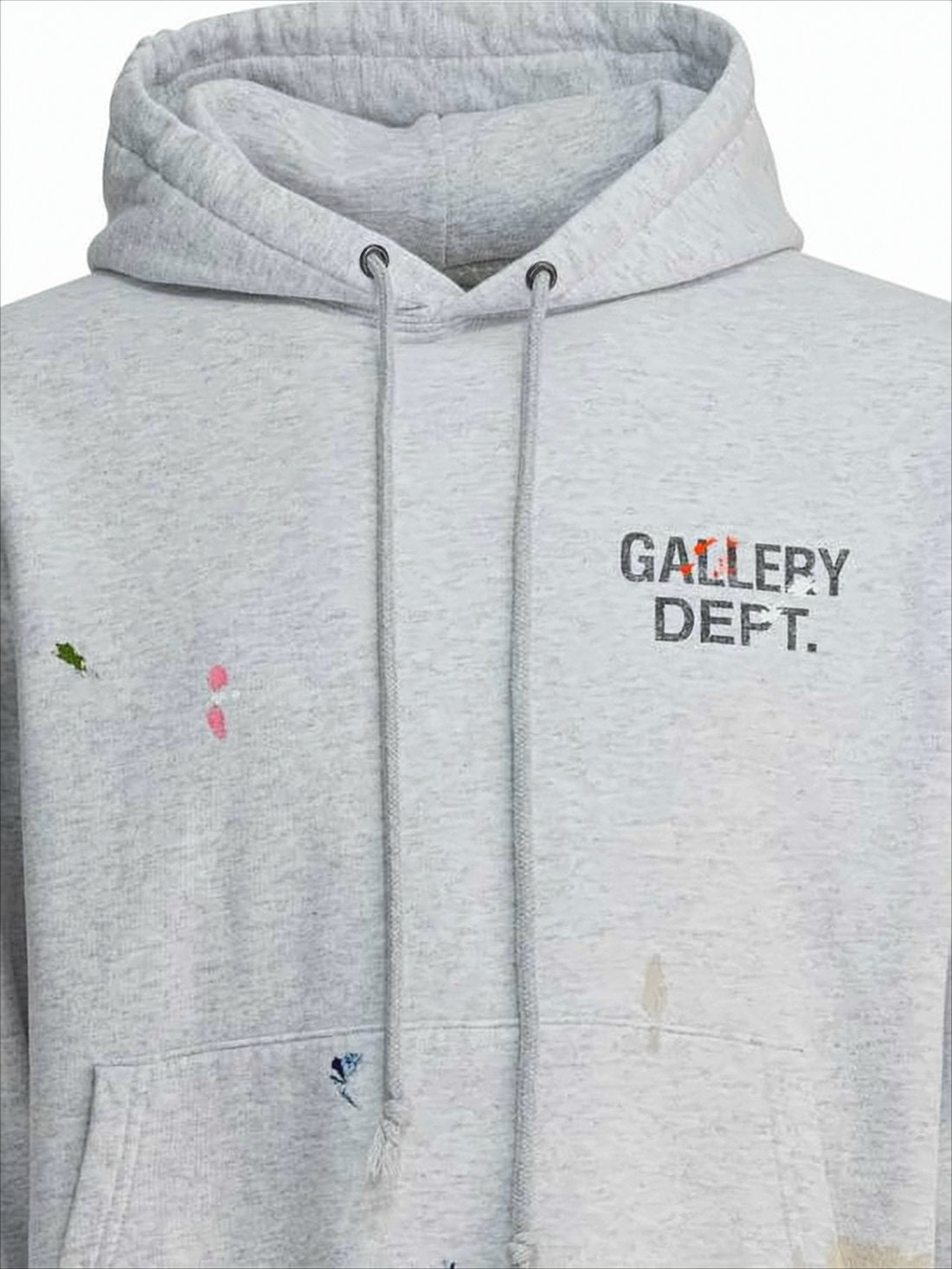 Light Grey Hoodie with Paint Splatter