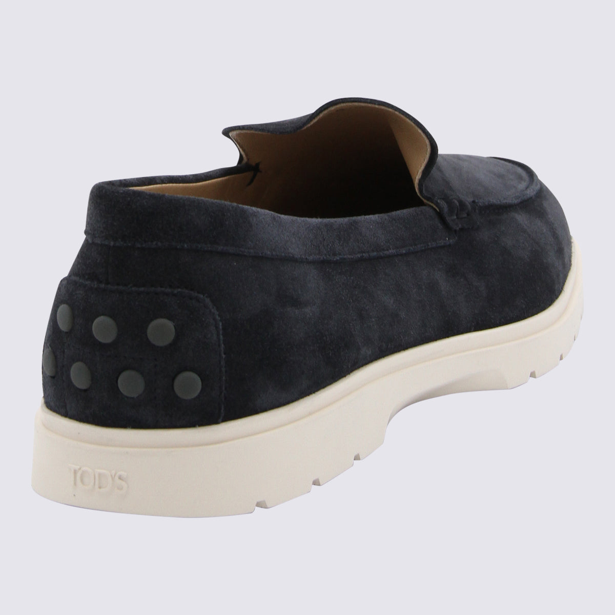 Blue Leather Loafers