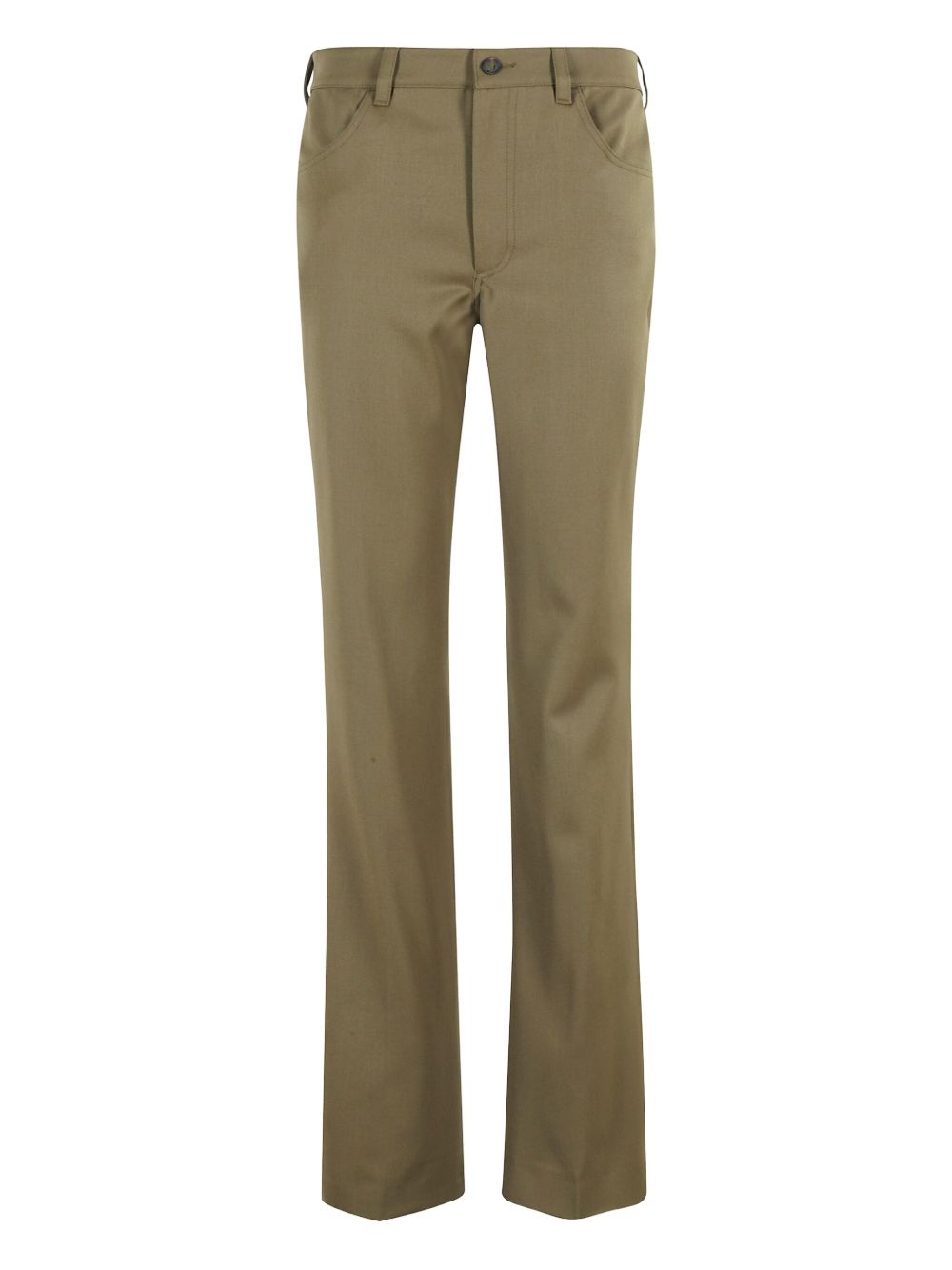 Straight-Leg Trousers With Mid-Rise Waist