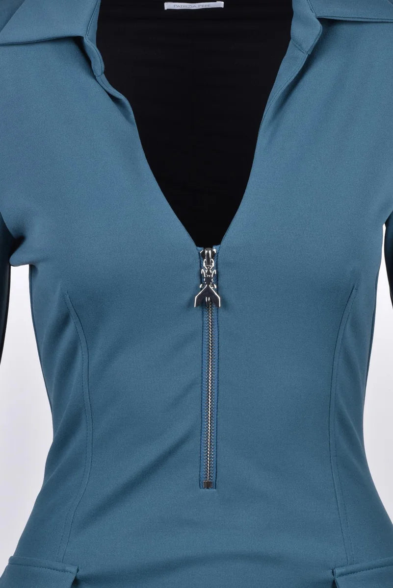 Long Stretch Dress - Blue