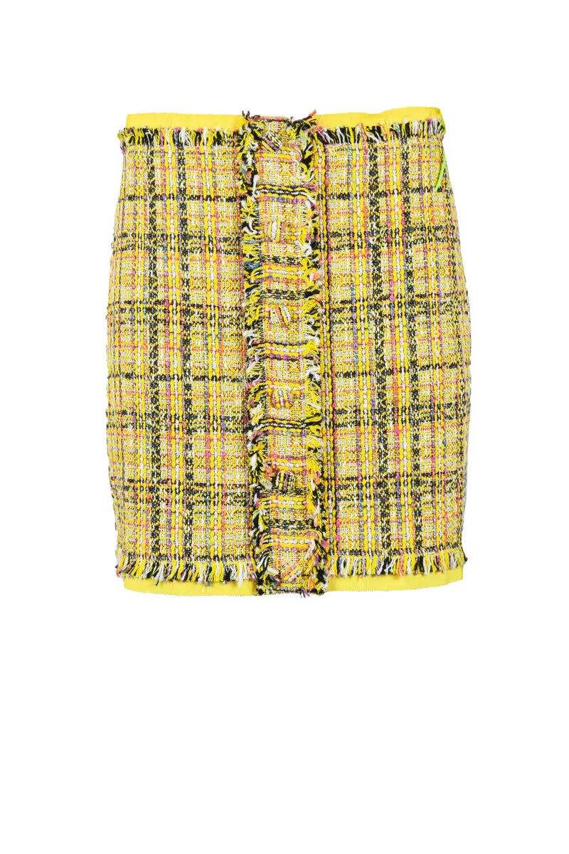 Mini Bouclé Skirt - Yellow