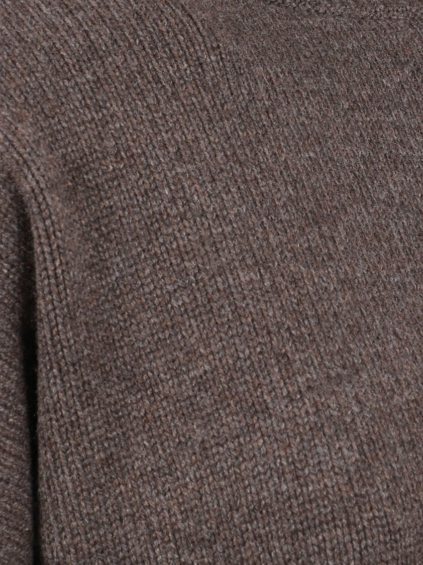 Double Turtleneck Cashmere Sweater With Monile Detail