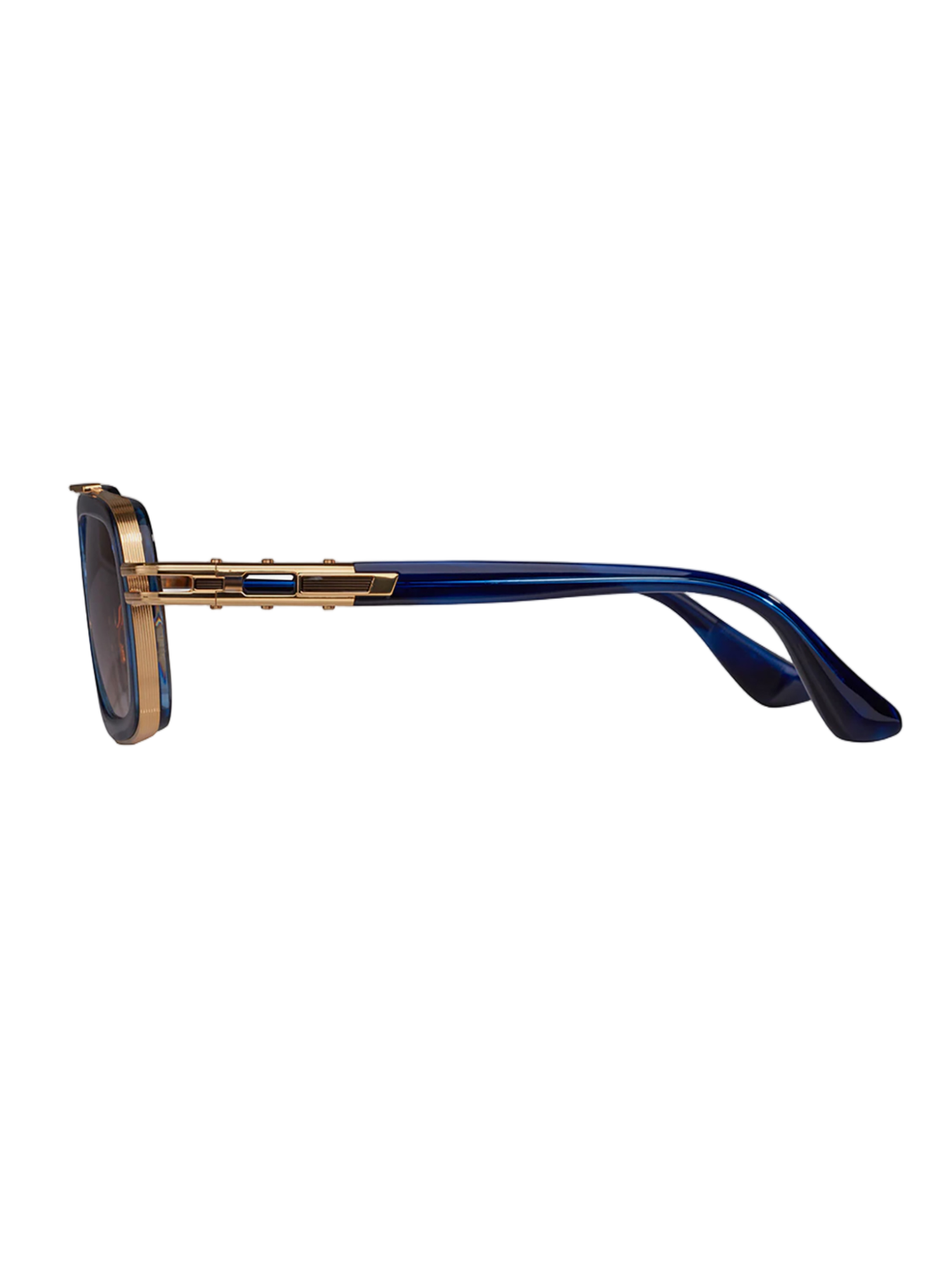 Rectangular Blue Acetate Sunglasses