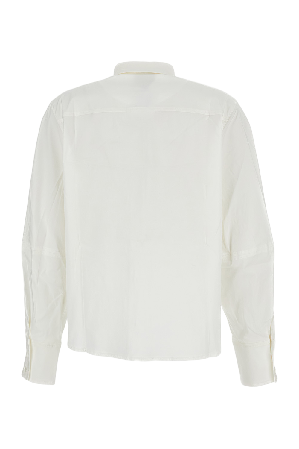 Crisp White Shirt with Structured Collar and Tailored Fit