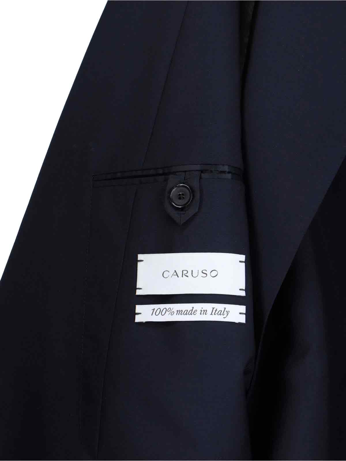 Double-Breasted Suit In A Dark Blue Wool