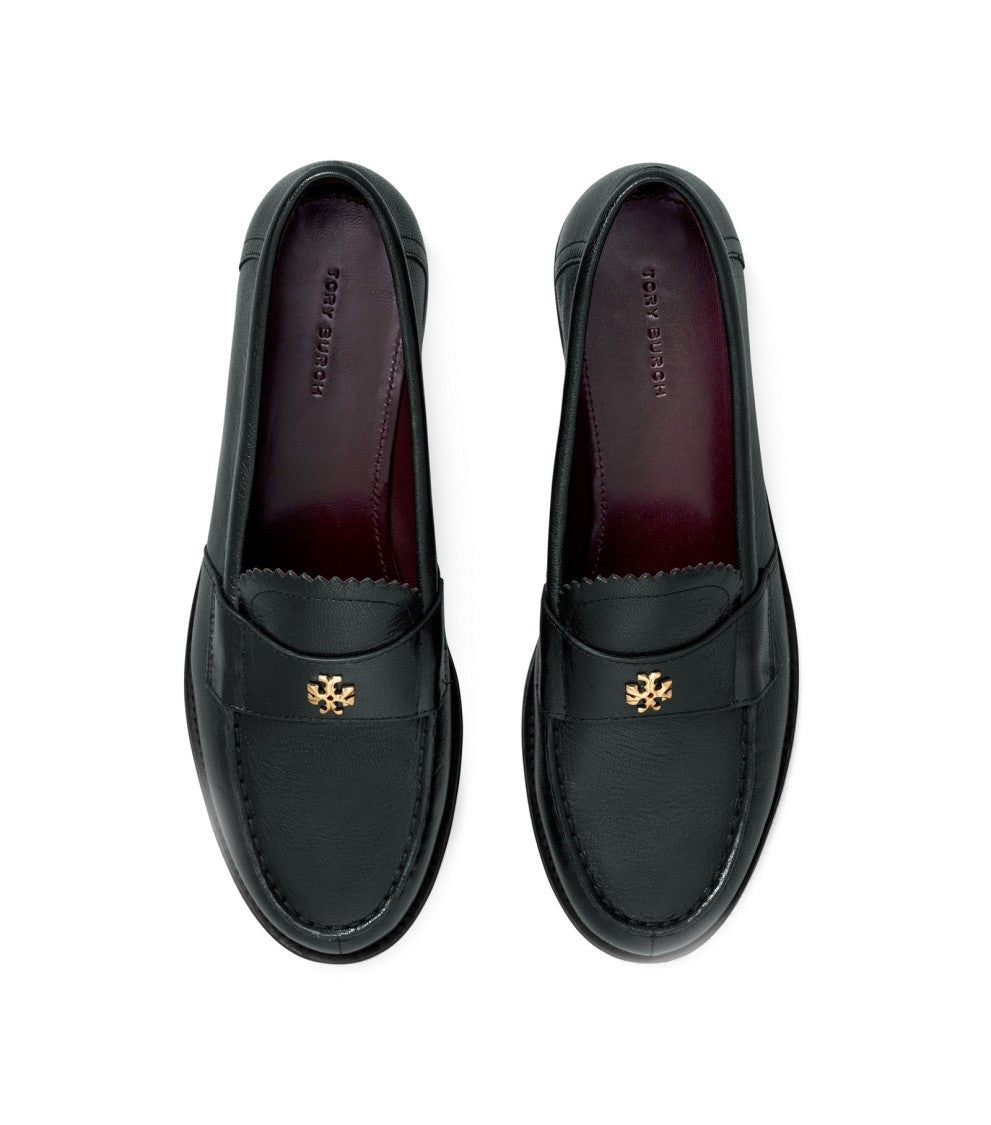Caprine Leather Flat Shoes With Decorative Emblem