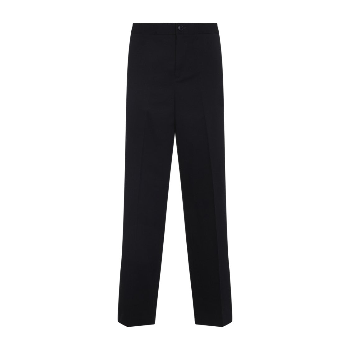 Tailored Fit Black Trousers With Classic Waistband