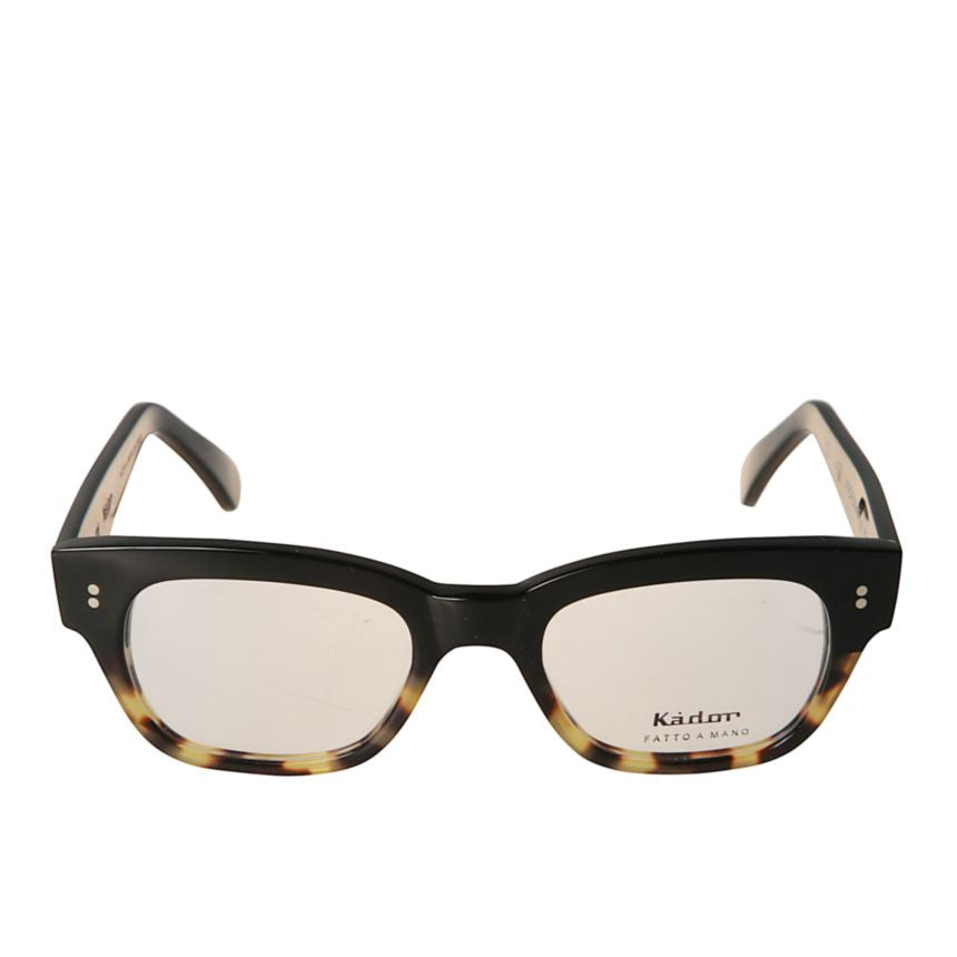 Professor/N Bold Rectangular Eyeglasses with Tortoiseshell Accent